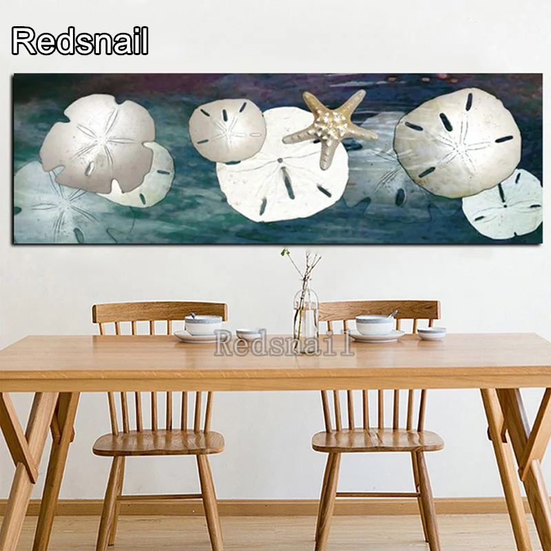 Большая алмазная живопись сделай сам натюрморт Морская звезда песок доллар