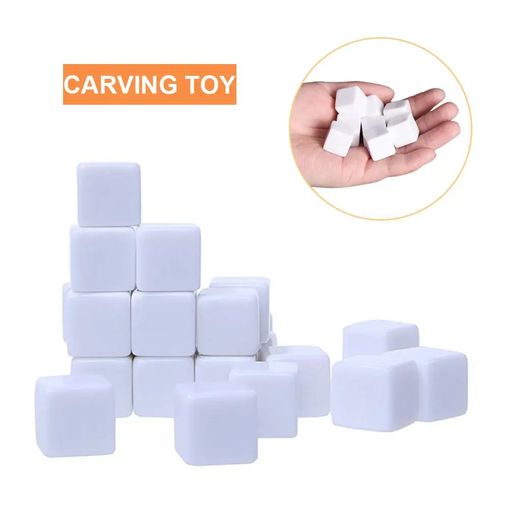

20PCS 1.6/2cm Unfinished Dice Blank Dice DIY Dice Children Game Dice For Playing Game