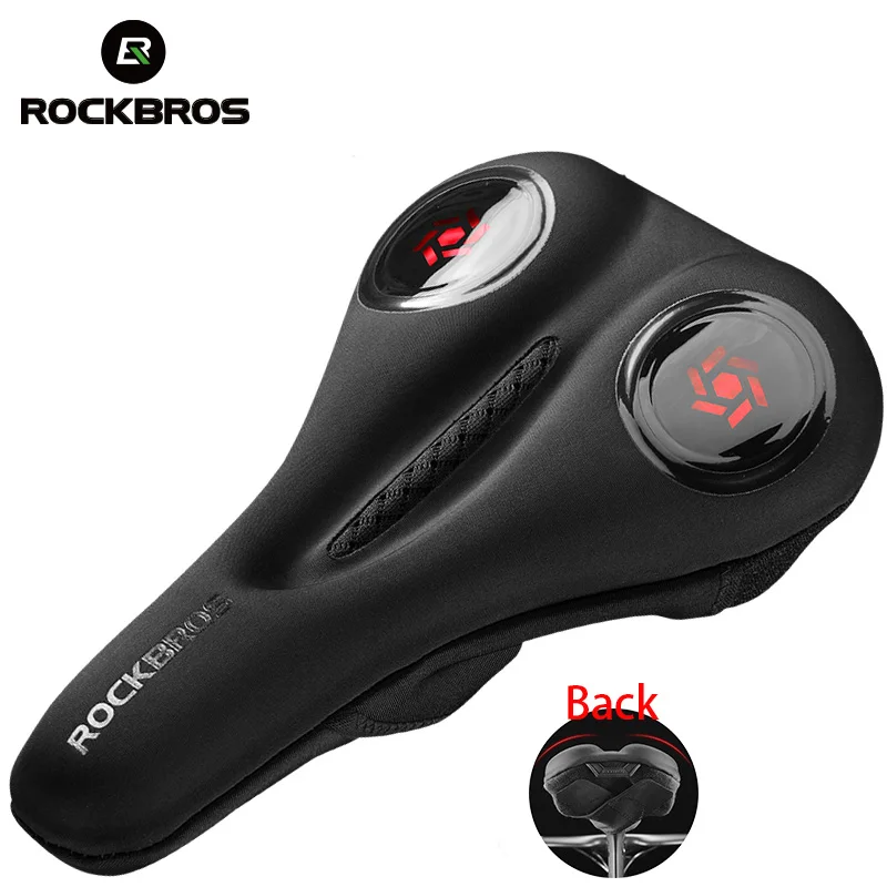 

ROCKBROS MTB Bicycle Saddle Cover Liquid Silicone Gels Saddle Cover Hollow Breathable Comfortable Soft Cycling Seat Accessories