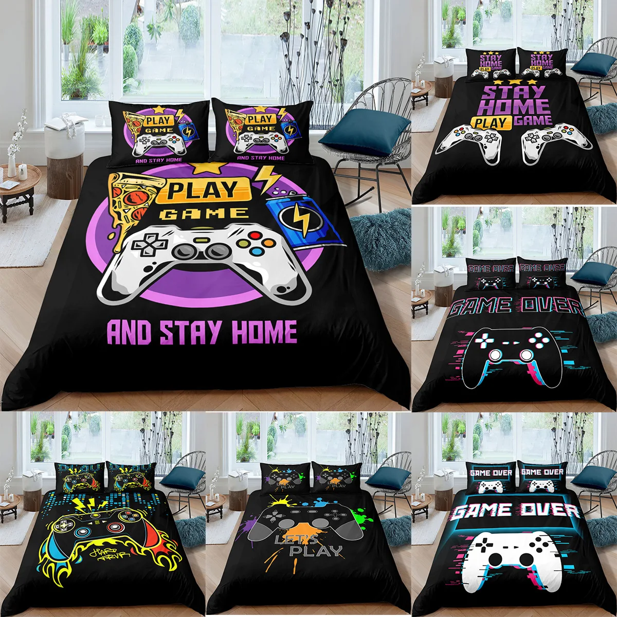 

Gamepad Bedding Set For Boy Teen Soft Comforter Duvet Cover Set Bedspreads Twin Queen King Sizes Quilt Cover With Pillowcase