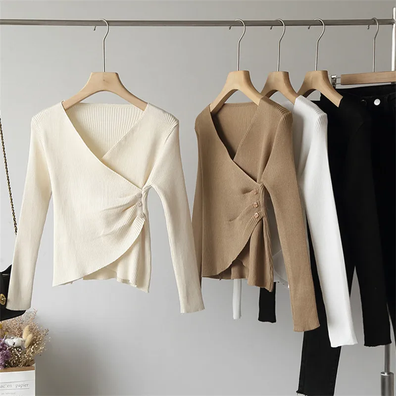 

Winter Women Knitted Ribbed Sweater Long Sleeve Square-Cut Slim Soft Warm Jersey Mujer Zarading 2020