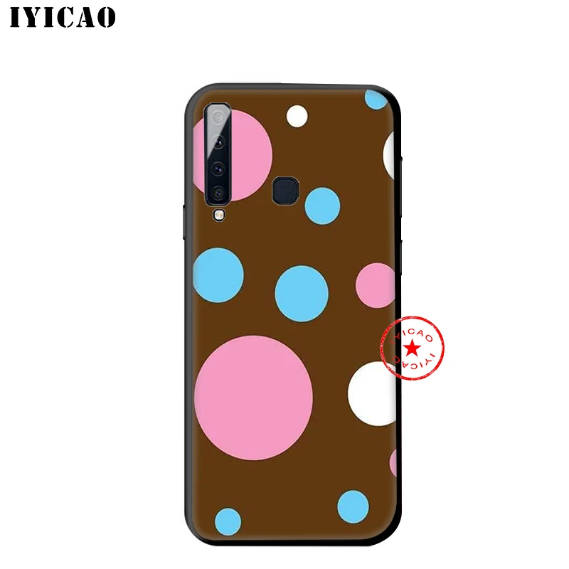 IYICAO Polka Color dots Soft Case for Samsung Galaxy A9 A8 A7 J6 A6 Plus 2018 A3 A5 2016 2017 Silicone TPU |