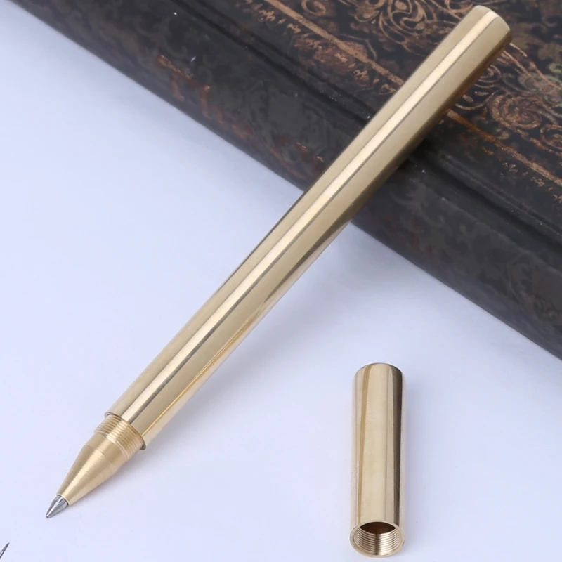 Высококачественная золотистая минимализм Сверхтонкая шариковая ручка чисто