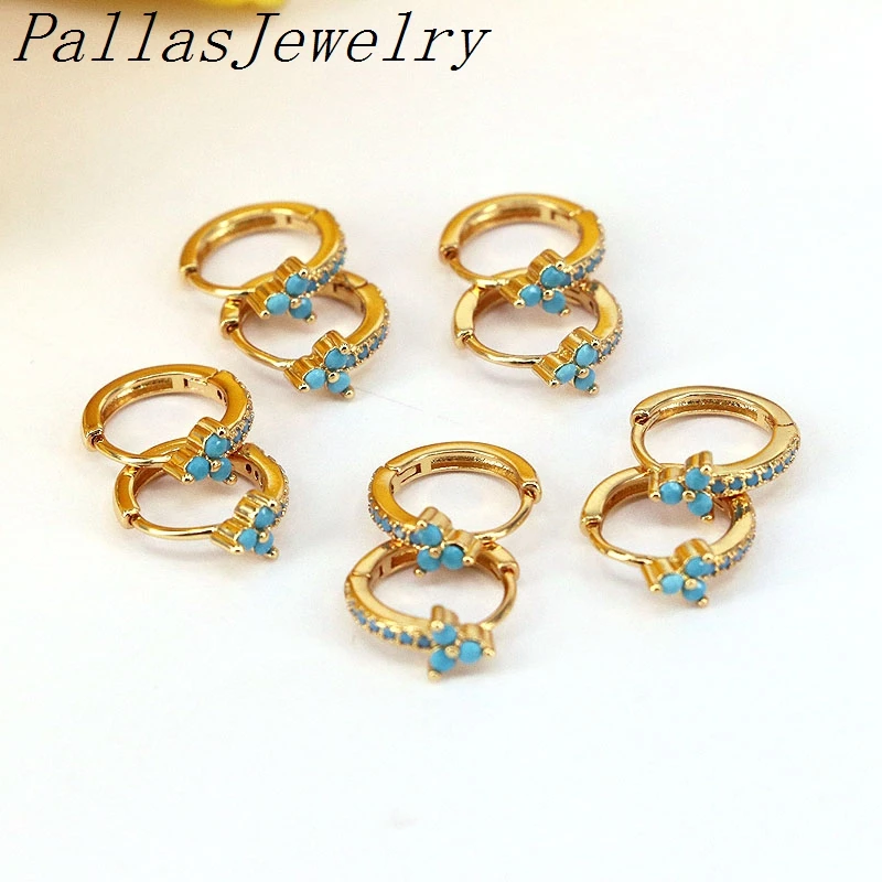 

10 Pairs Chic Jewelry 2021 Vintage Hoop Earrings-Gold CZ Hoop Earring-Cute Gold Earring-Dainty Huggies Earrings