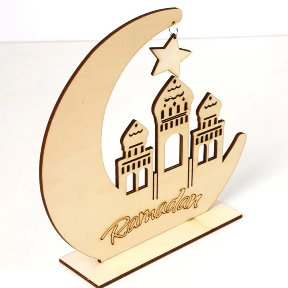 Деревянное украшение Eid Mubarak Рамадан Мусульманский Исламский подвесной кулон