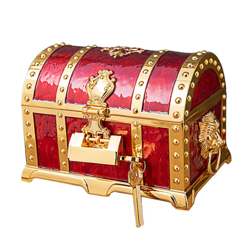 2021 Creative Vintage Multi-Layer Locked Jewelry Organizer Treasure Box Jewelry Box Wedding Gift Home Decoration Collection