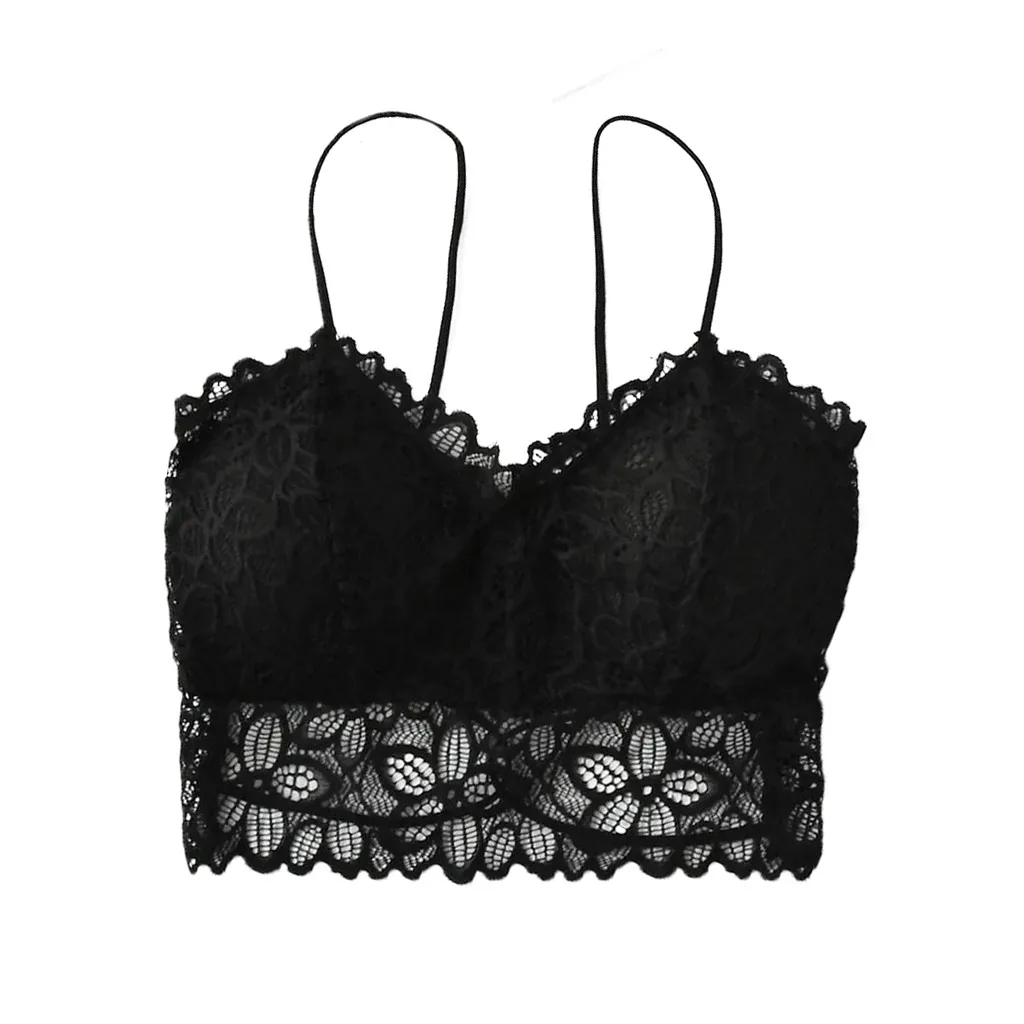 2 шт. женский жилет укороченный кружевной топ проводное свободное белье Brallete