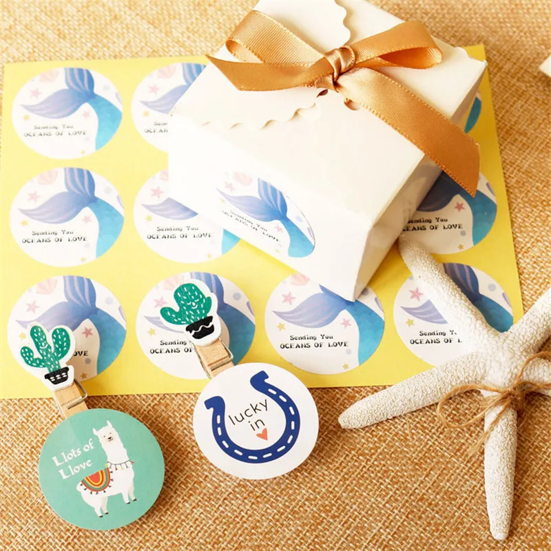 108 шт. упаковка Подарочная коробка наклейка для конфет драги шоколадный мешок