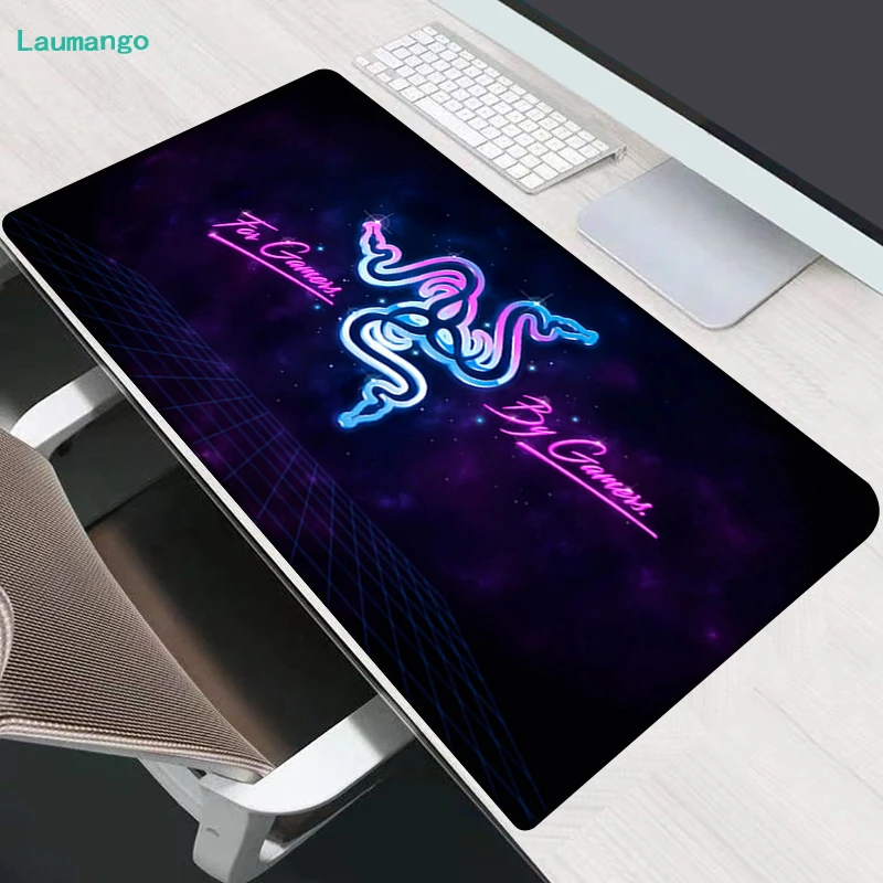

Razer Large Computer Desk Pad Mouse Keyboard Gaming Accessories Anime Mousepad Gamer Rubber Mat For Office Game Mats Data Frog
