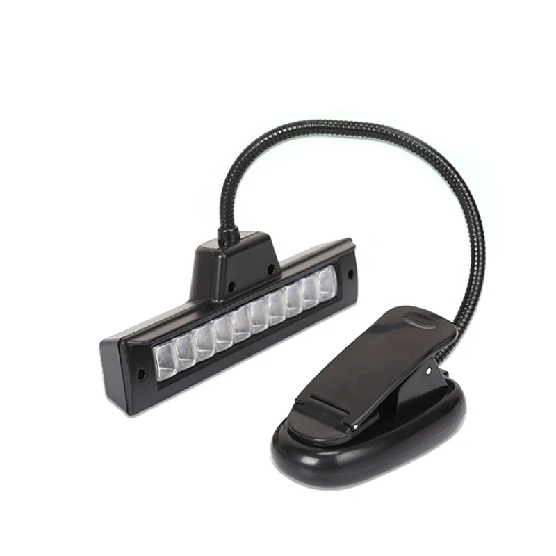 10 светодиодный Clip-on гитара фортепиано пюпитр настольные ночной Светильник s