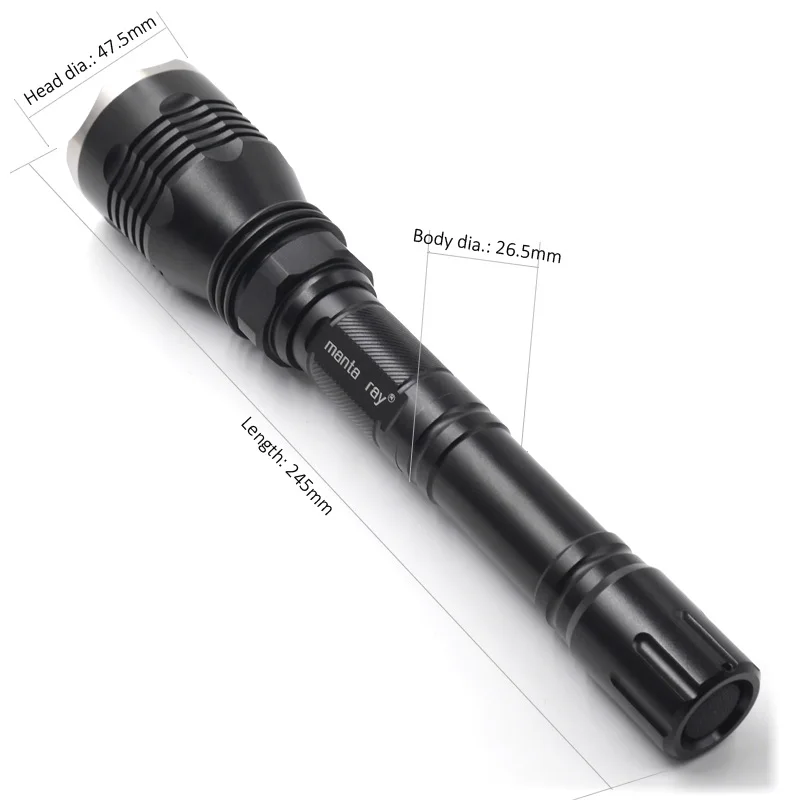 HS-802 Cree XP-L HI V3 светодиодный тактический охотничий фонарь 1 Режим lanterna high bright 500 метров дальность света использовать 2x18650 батареи