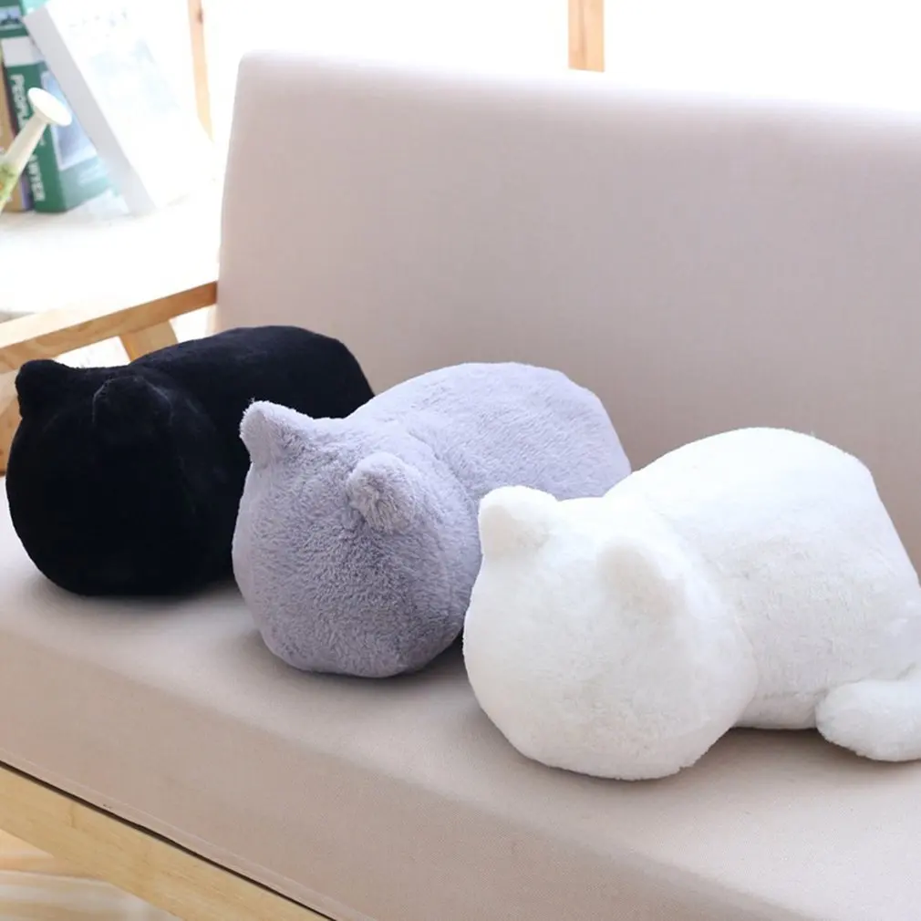 1pc Solid Cat-shaped plush pillow Cat Puppet Pillow Neutral Plush Brushed Cotton For Fabulous Softness Lovely Cuddly Cushions | Игрушки и