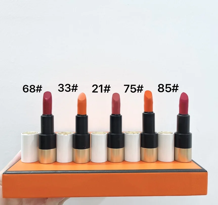 

High Quality New Mini 5pcs/set Makeup Rouge Matte Lipstick 1.5g Set Limited Edition Lip Gloss Women Cosmetics Long Lasting +GIF