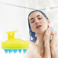 1pc silicone handheld scalp shampoo massage brush washing shower hair massager clean brush bath shower hair cleaning brush comb