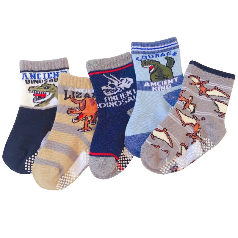 

5 pairs / lot children boy socks kids 0-9 years old kids socks cartoon cotton children's socks high quality non-slip socks
