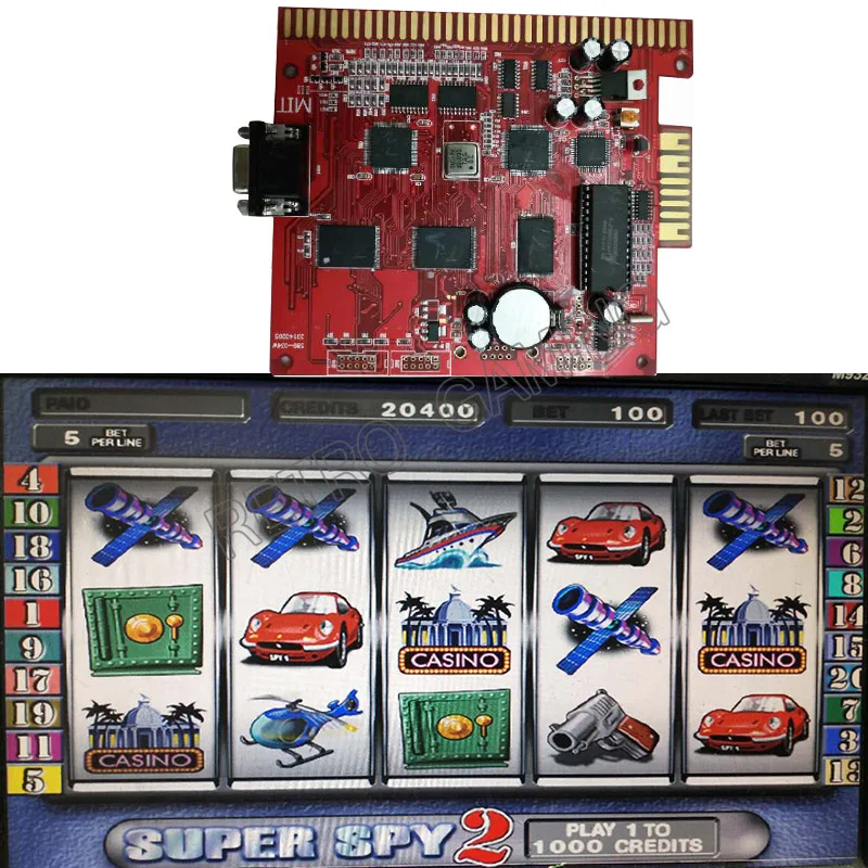 6 в 1 6X(65-95%) Материнская плата для игры казино материнская слот покер Juego Super Spy 2 Faery