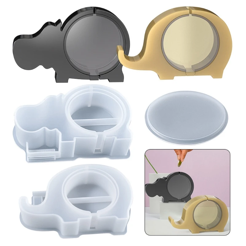 

E56A Hippo Elephant Piggy Bank Mold Best Christmas Birthday Gift Home Decoration