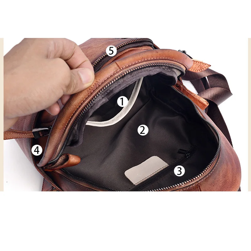 Gykaeo Ethnic Style Handmade Genuine Leather Women Backpack High Quality Vintage Small Ladies Cowhide Travel Back Pack | Багаж и сумки