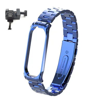 with tool Hangrui mi band 4 сменный металлический ремешок из нержавеющей стали браслеты mi Band 4 ремешок для Xiaomi mi band 4 - Цвет: with tool