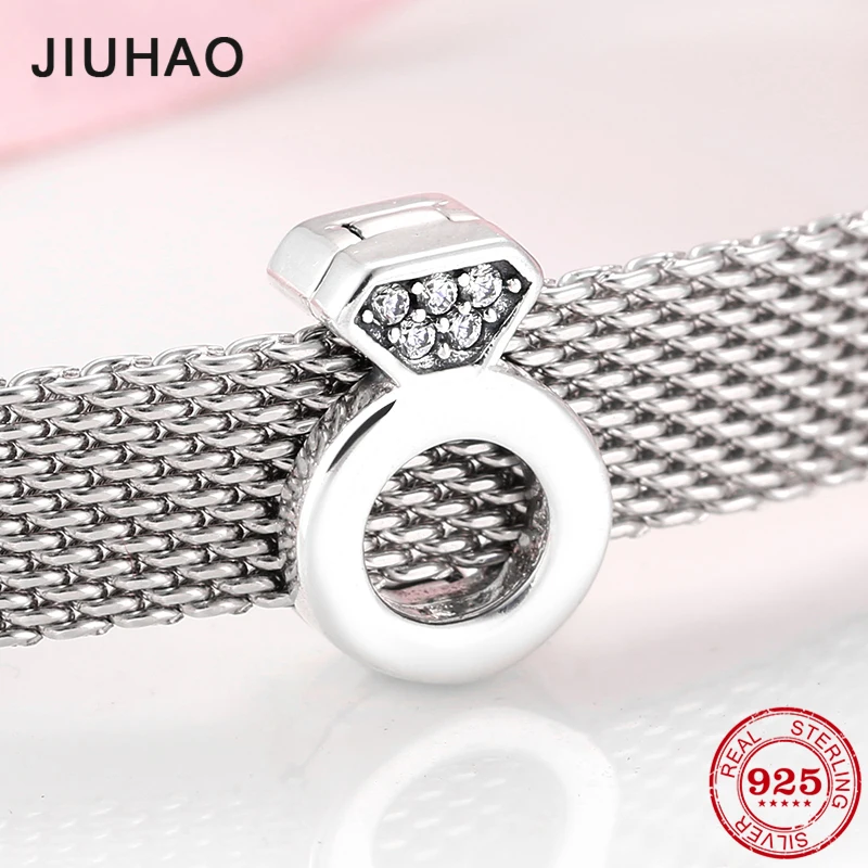 Горячая Распродажа романтические 925 пробы Серебряные бусы клипсы в форме кольца