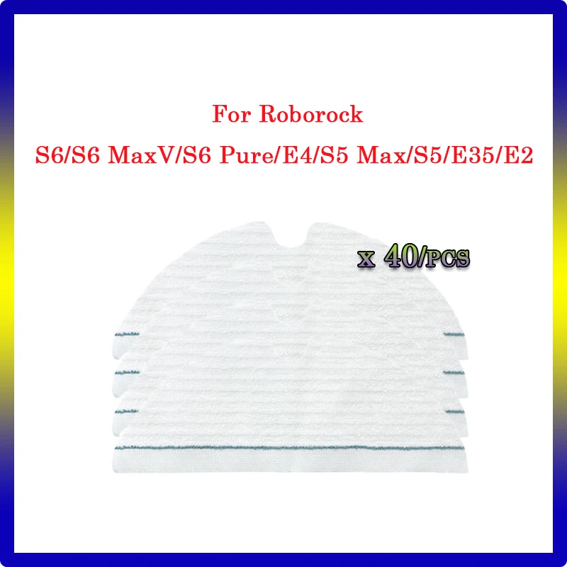

Disposable Mop Cloth Sticker Mop Pad Accessories for Roborock S6 MaxV/S6 Pure/E4/S5 Max/S5/ MI Robot Vacuum Cleaner Spare Parts