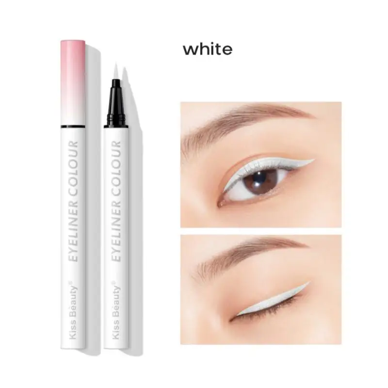 

1PC Waterproof Matte Eye Cosmetics Eye Liner Pencil White Colored Eyeliner Color Easy To Wear Long Lasting Not Blooming TSLM2