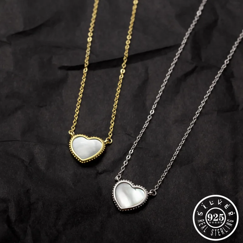 Подвеска в виде сердца из стерлингового серебра 925 пробы позолоченная цепочка