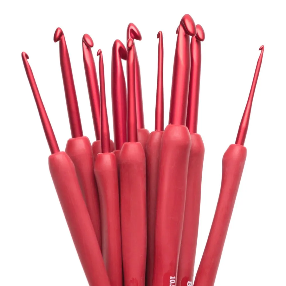 1PCS Japan Brand Tulip ETIMO Red Crochet Hook Resin Aluminum Knitting Needles Original Authentic Imported from 1.8-6.5mm | Дом и сад