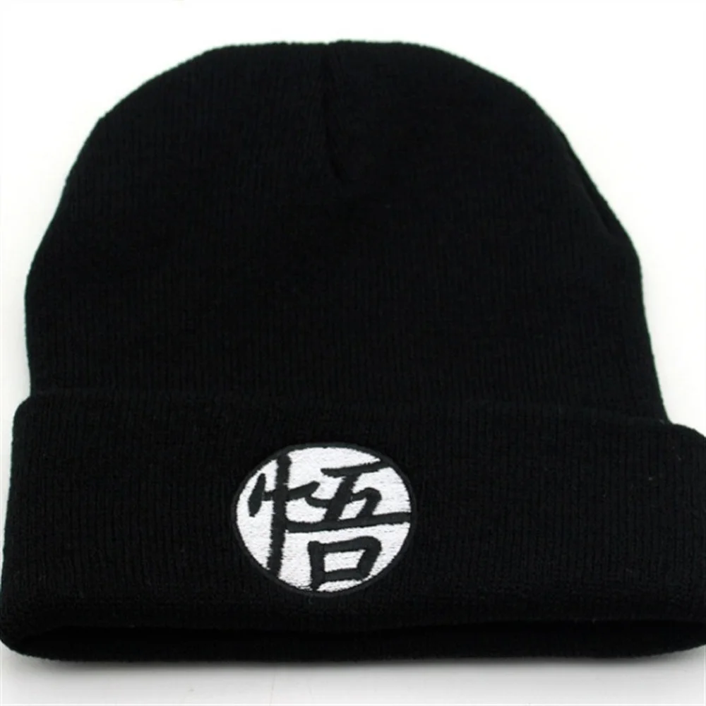 

Anime Son Goku Kakarotto Cosplay Costume Winter Warm Beanie Embroidery Hat Knitted Cap Unisex Cartoon Adult Props Accessories