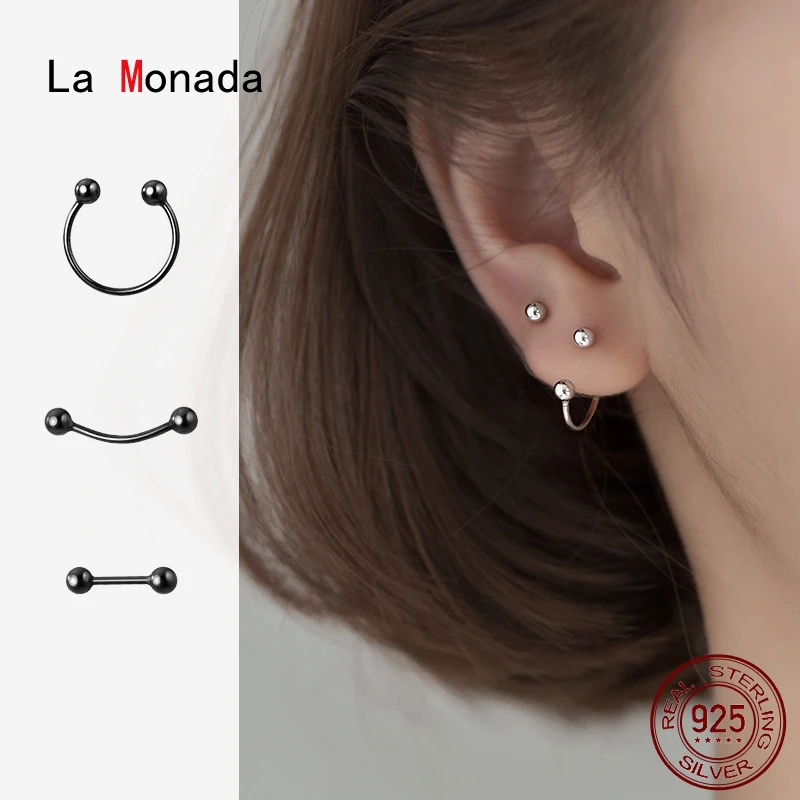 

Ла Monada женские серьги-гвоздики в виде 925 серебро оригинальные корейские комплекты маленькие серьги-гвоздики женские Серебряные украшения ...