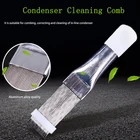 Решетка радиатора конденсатора системы кондиционирования воздуха, вентиляции, вентиляции гребень для змеевика, очиститель от пыли, нержавеющая сталь, 154*25 мм