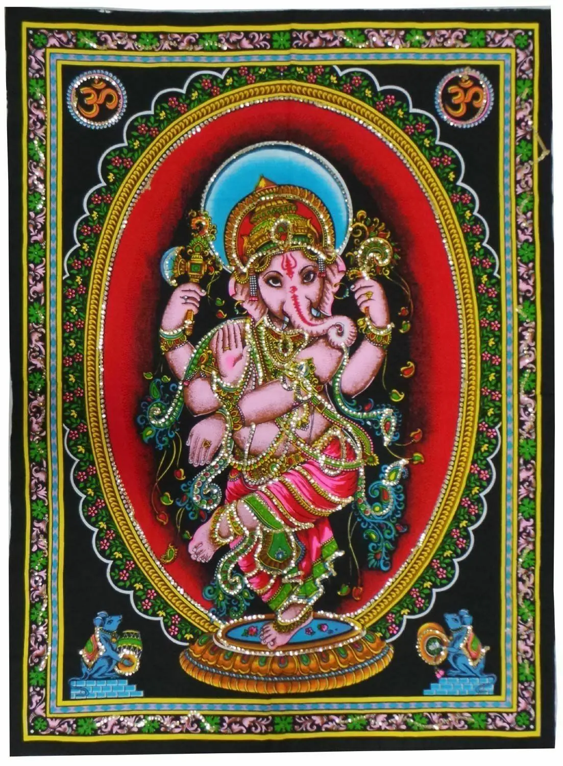 

Indian Lord Ganesh ji Tapestry Boho Decor Wall Hanging