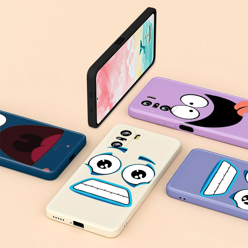 

Cute cartoon emoticons For Redmi K40 Gaming 8A Pro K30 K30S K30i 10X 9 9C 9A 9i 9T 8 7 Liquid Silicone Soft Cover Phone Case