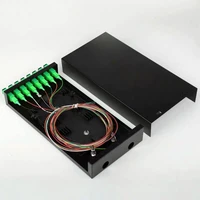 fiber optic terminal box 8 core desktop type sc apc with adapter pigtail 8 ports catv fiber optical patch panel