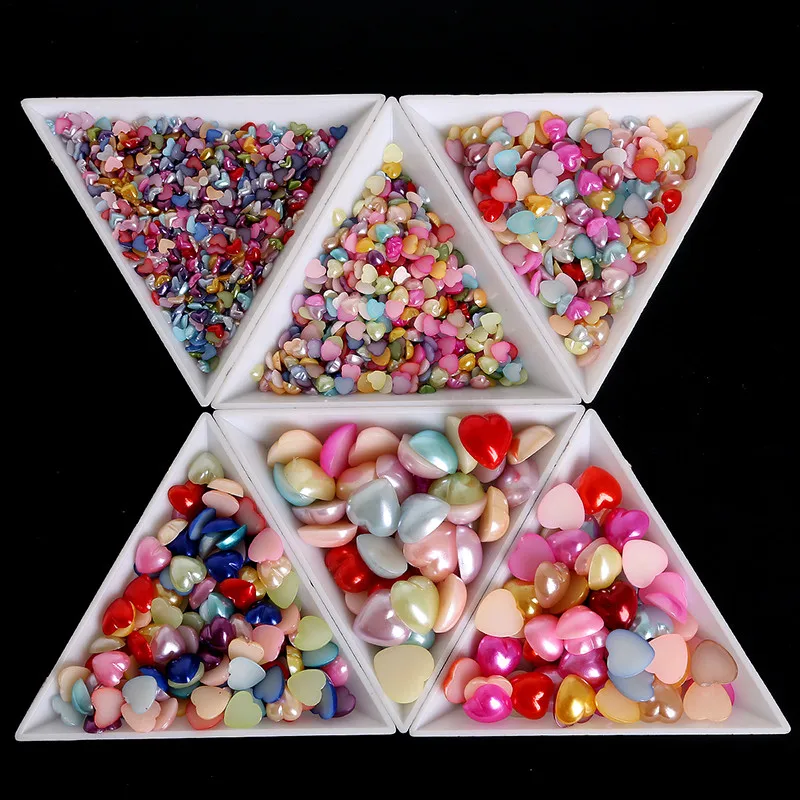 

10Pcs Plastic Rhinestones Beads Crystal Nail Art Decoration Sorting Trays Accessory White