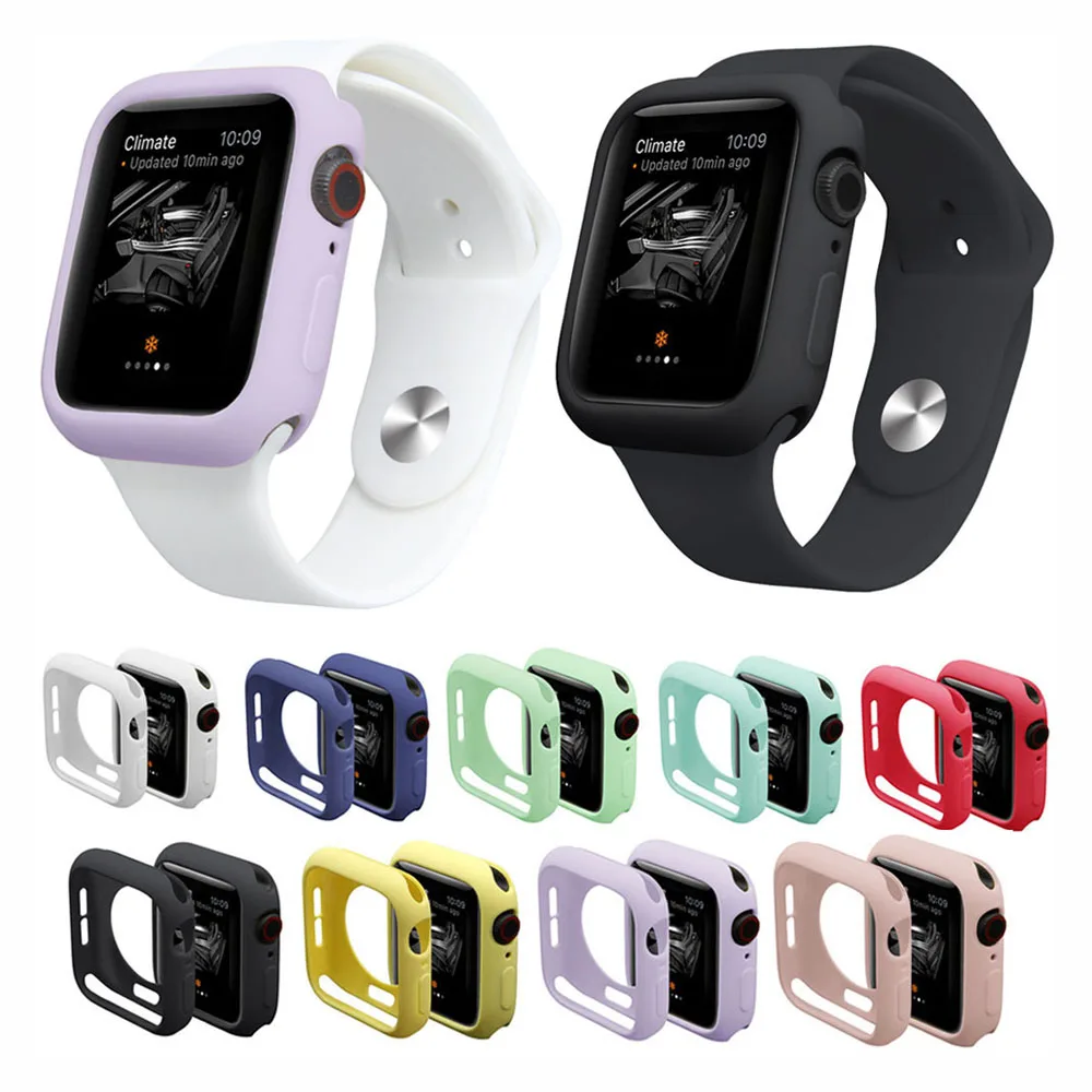1 шт. высококачественный мягкий силиконовый чехол для часов защита экрана 44 мм 40