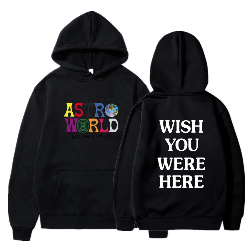 

ASTROWORLD WISH YOU WERE HERE HOODIES Fashion Letters ASTROWORLD HOODIE Streetwear Men's Women's Pullover Sweatshirts