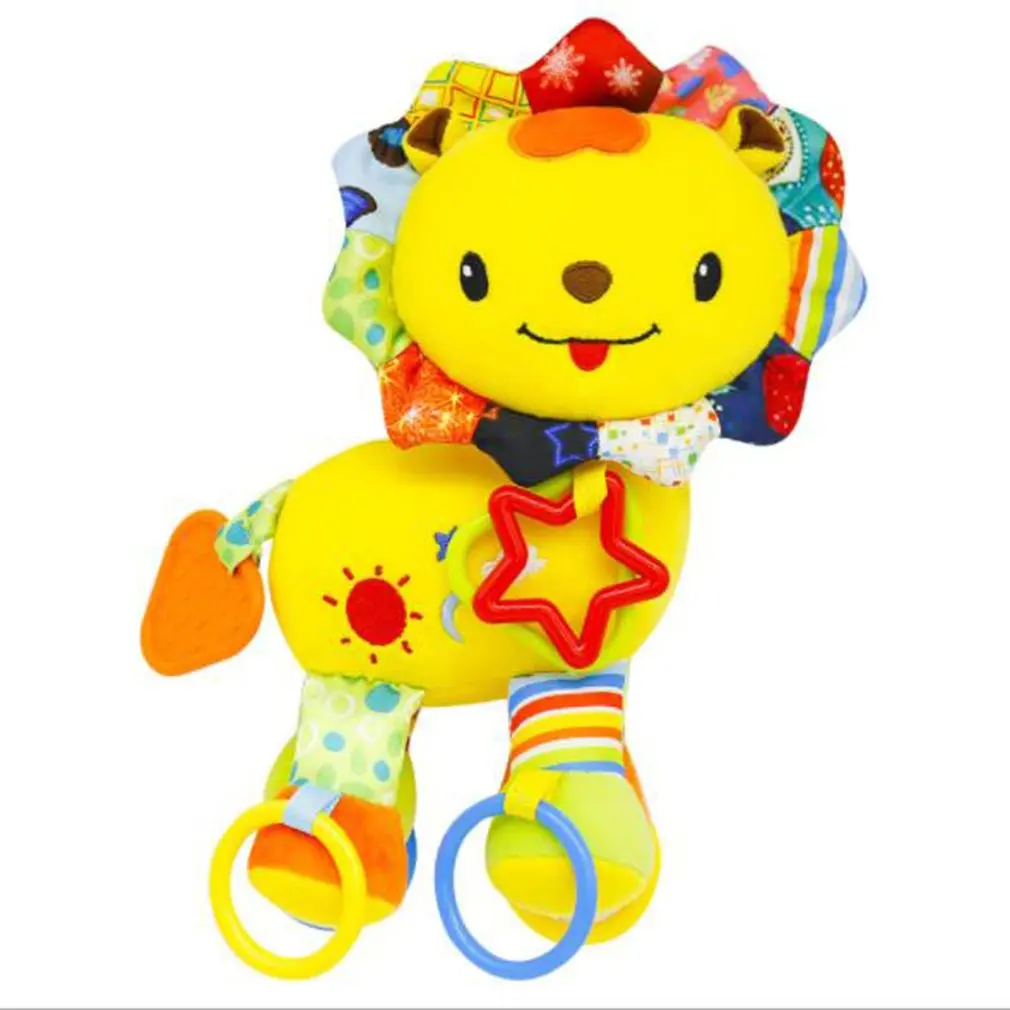 

Little Lion Rattle Bed Infant Comfort Bed Hanging Stroller Toy Safety Teether Plush Infant Stroller Hanging Toy