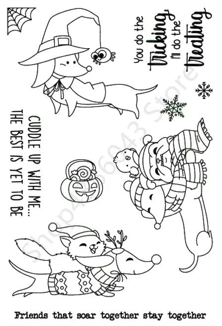 Рождественский прозрачный штамп или для DIY скрапбукинга/изготовления