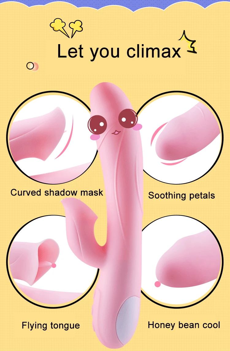 Фаллоимитатор для точки G Вибратор Кролик женщин двойная вибрация силиконовый