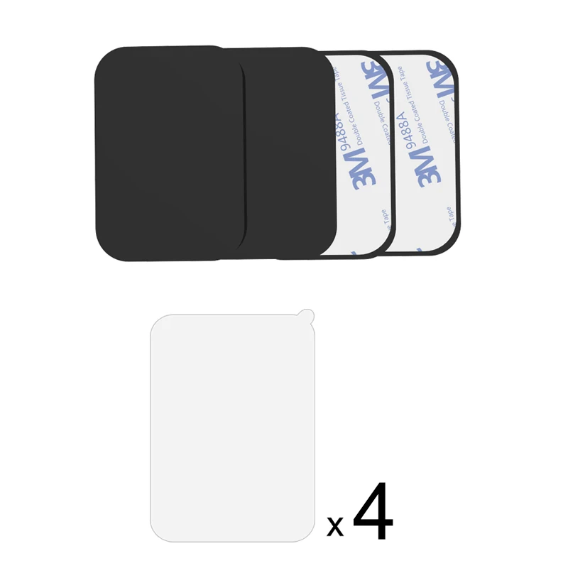 1-4Rectangle XMXCZKJ металлическая пластина универсальная запасная металлическая пластина с клеем для магнитного диска Автомобильный держатель для телефона Магнитная подставка для мобильного телефона - Цвет: 1-4Rectangle