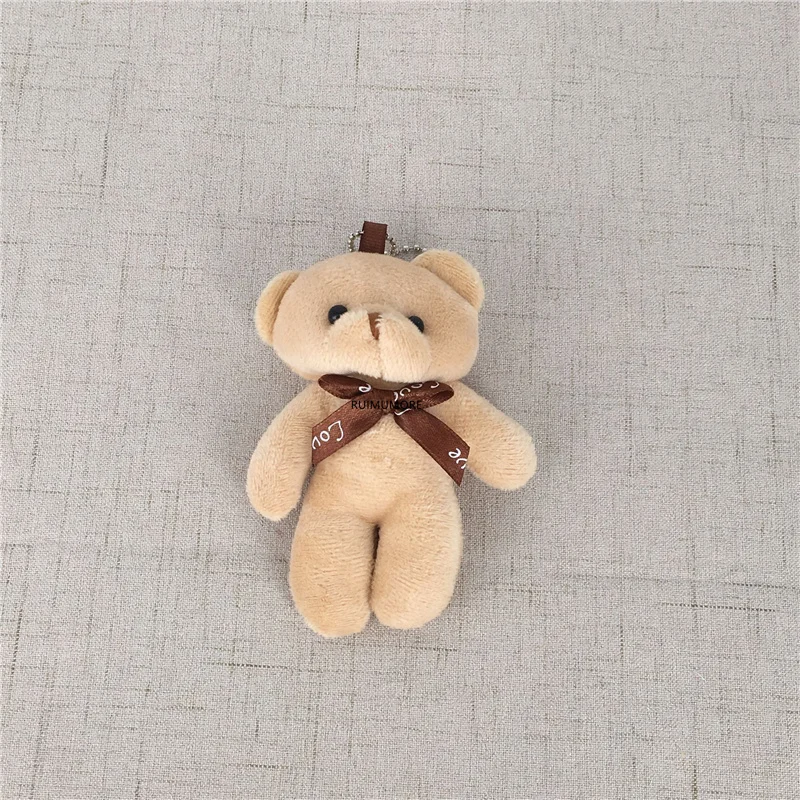 6 цветов плюшевый медведь игрушка кукла 9 см Брелок Плюшевый подарок животное с