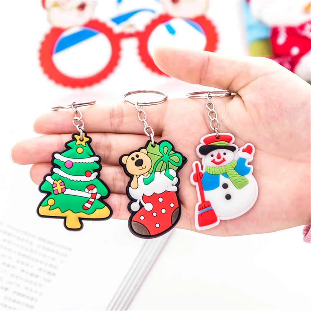 

Merry Christmas Keychains Cartoon Santa Claus Snowman Xmas Tree Keychain For Christmas Gift 2022 New Year Decoration Xmas Noel