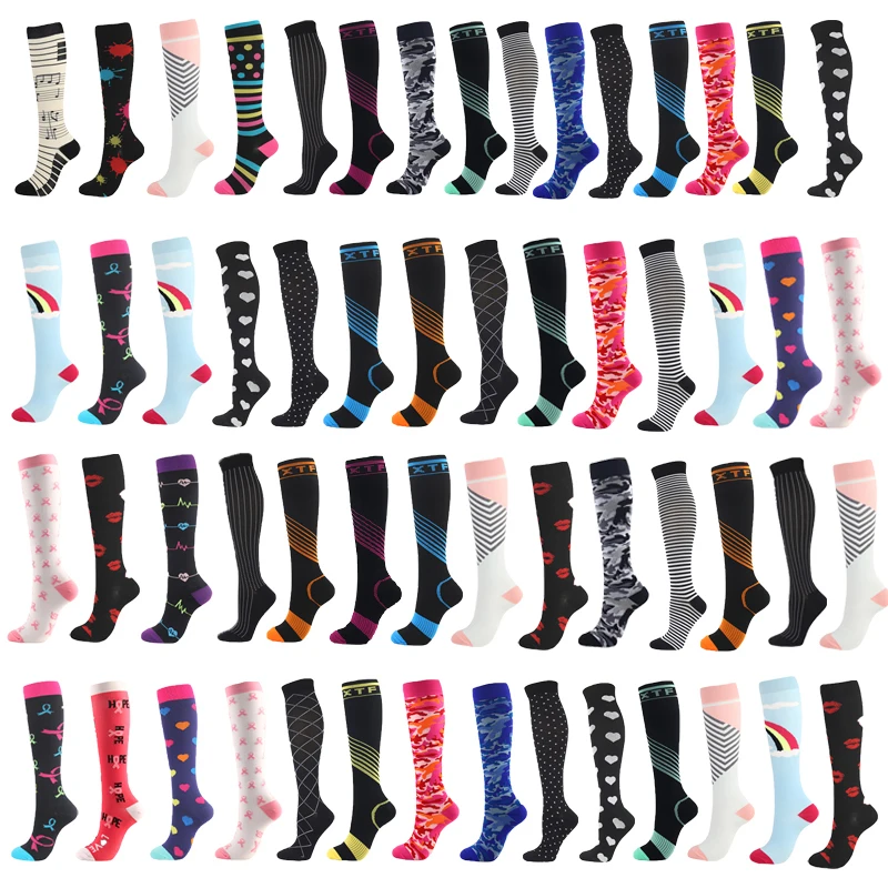 58 стилей компрессионных чулок унисекс велосипедные носки подходят для марафона