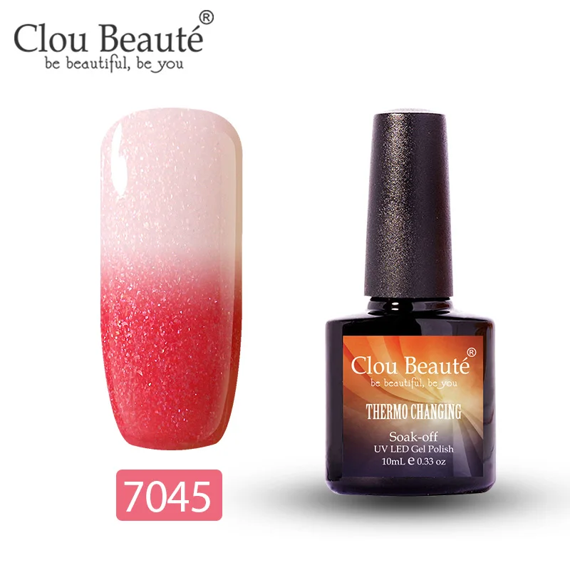 7045 Clou Beaute гель-лак, меняющий цвет в зависимости от температуры, гибридный УФ-лак для ногтей, стойкий, растворимый гель, 10 мл - Цвет: 7045