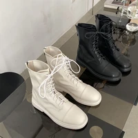 women lace up platform boots chelsea punk chunk gothic black white casual fashion shoes boot lades comfy botas femininas 2021