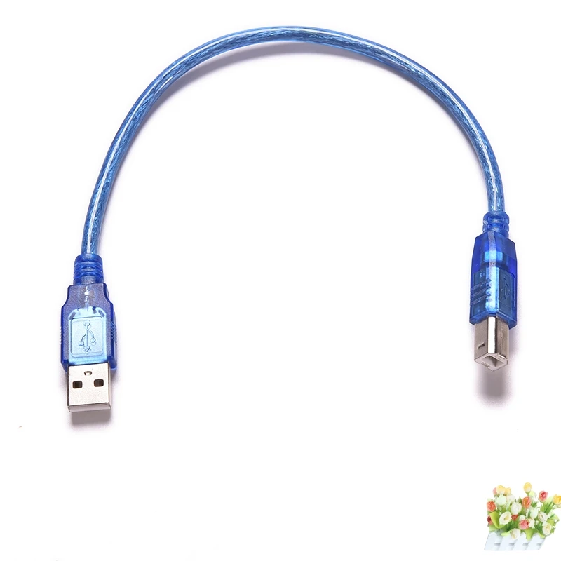 1 шт. Кабель для принтера передачи данных Шнур 30 см синий высокоскоростной USB 2 0 A