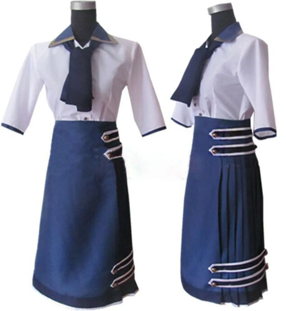 Bioshock Infinite Elizabeth Blue and White Dress Cosplay Costume |