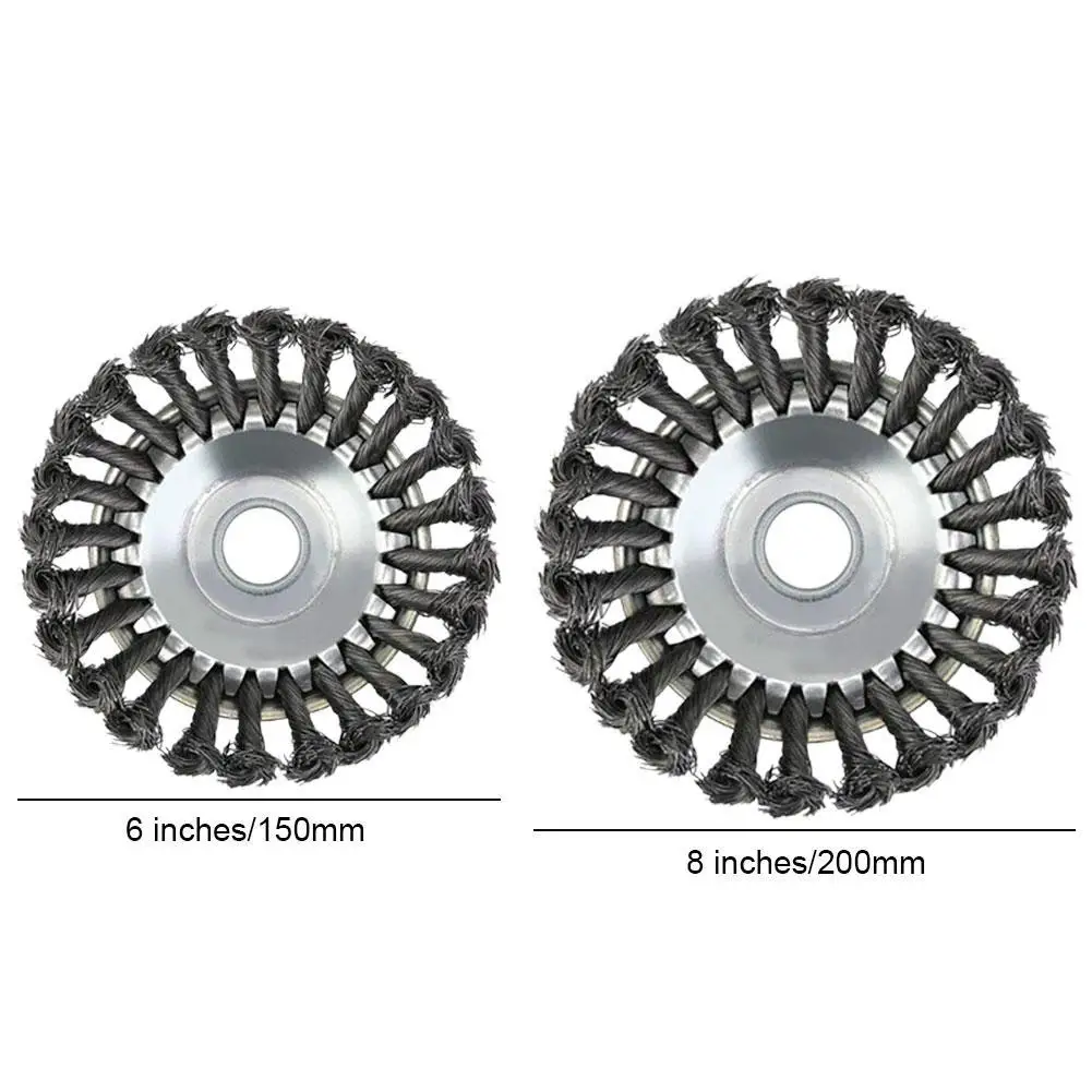 

Steel Wire Wheel Garden Weed Brush Lawn Mower Grass Eater Trimmer Brush Cutter Tools Garden Grass Trimmer Head Weed Brush