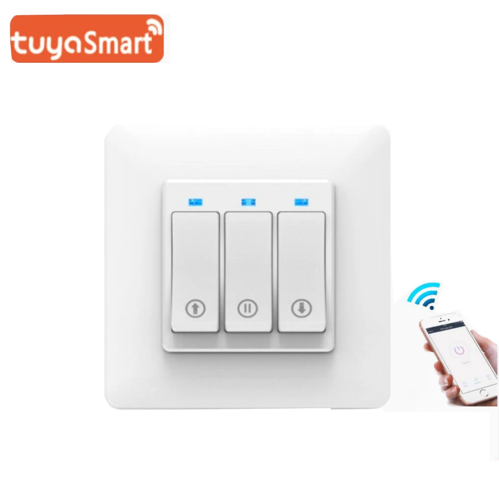 Factory direct Tuya WIFI Smart Curtain Switch Remote Control Touch switch with Alexa Voice | Безопасность и защита